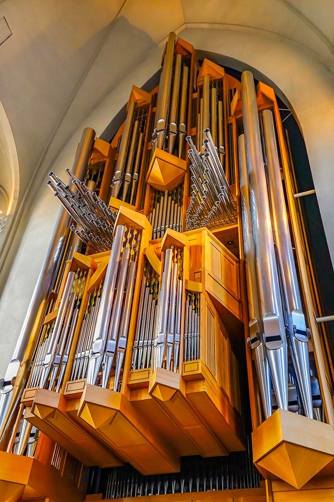 Hallgrimskirkja Large Lutheran Church Wooden Organ-Reykjavik-Iceland